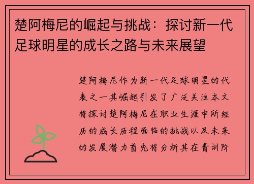 楚阿梅尼的崛起与挑战：探讨新一代足球明星的成长之路与未来展望